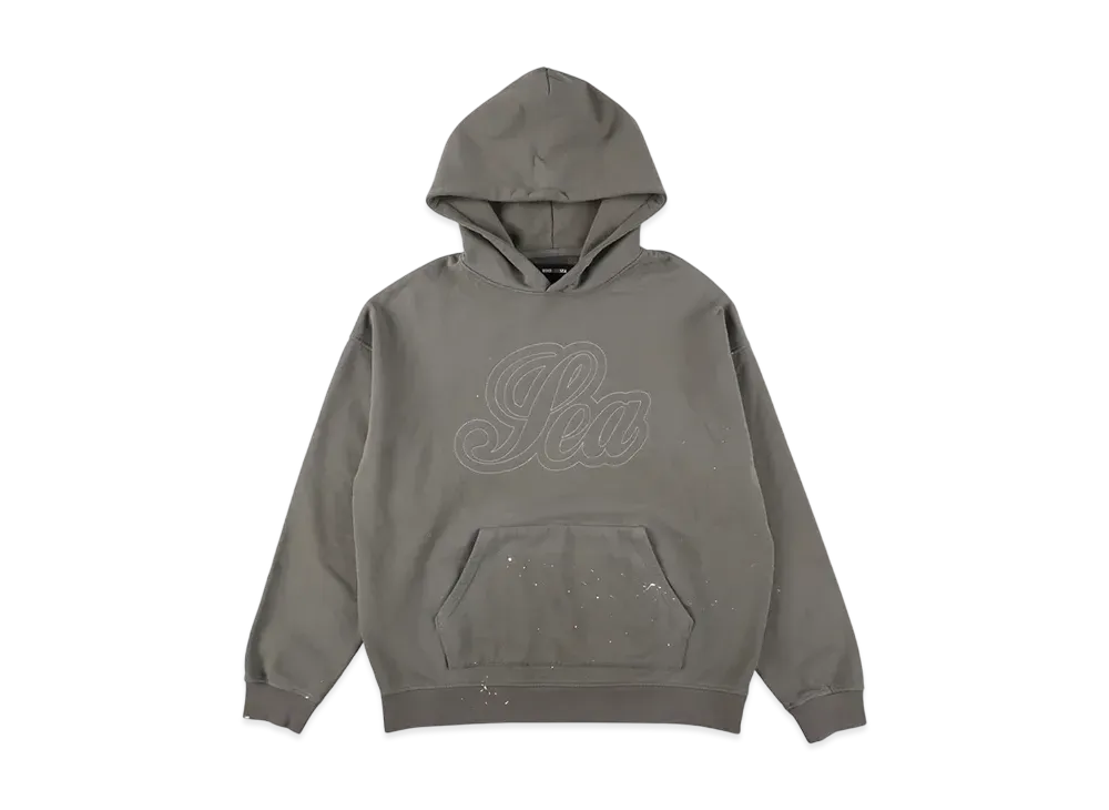 WIND AND SEA Fade Paint Hooded Sweatshirt "Brown"