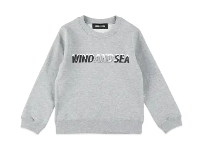 WIND AND SEA Xmas Logo Kids Sweatshirt "Gray"