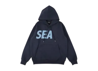 WIND AND SEA Straight Hooded Sweatshirt "Navy"