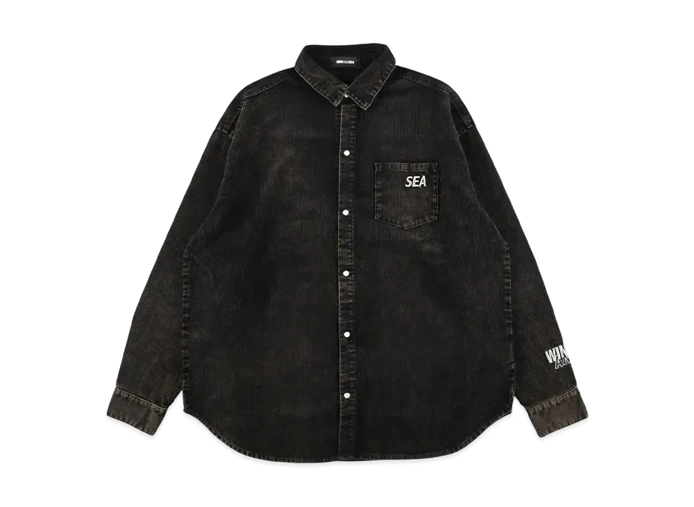 WIND AND SEA Wash Corduroy Shirt "Black"