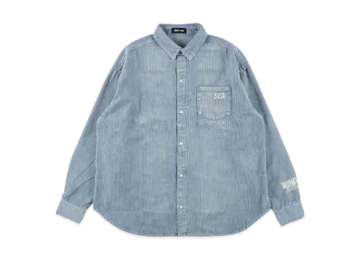 WIND AND SEA Wash Corduroy Shirt "Sax"