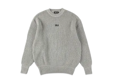 WIND AND SEA Cotton Waffle Sweater "Gray"