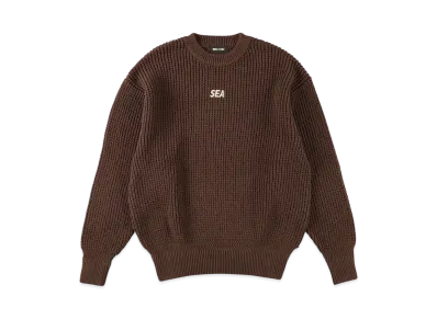 WIND AND SEA Cotton Waffle Sweater "Brown"