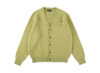 WIND AND SEA Shaggy Knit Cardigan "Lime"