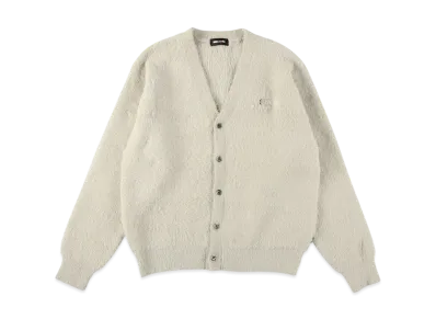 WIND AND SEA Shaggy Knit Cardigan "Gray"
