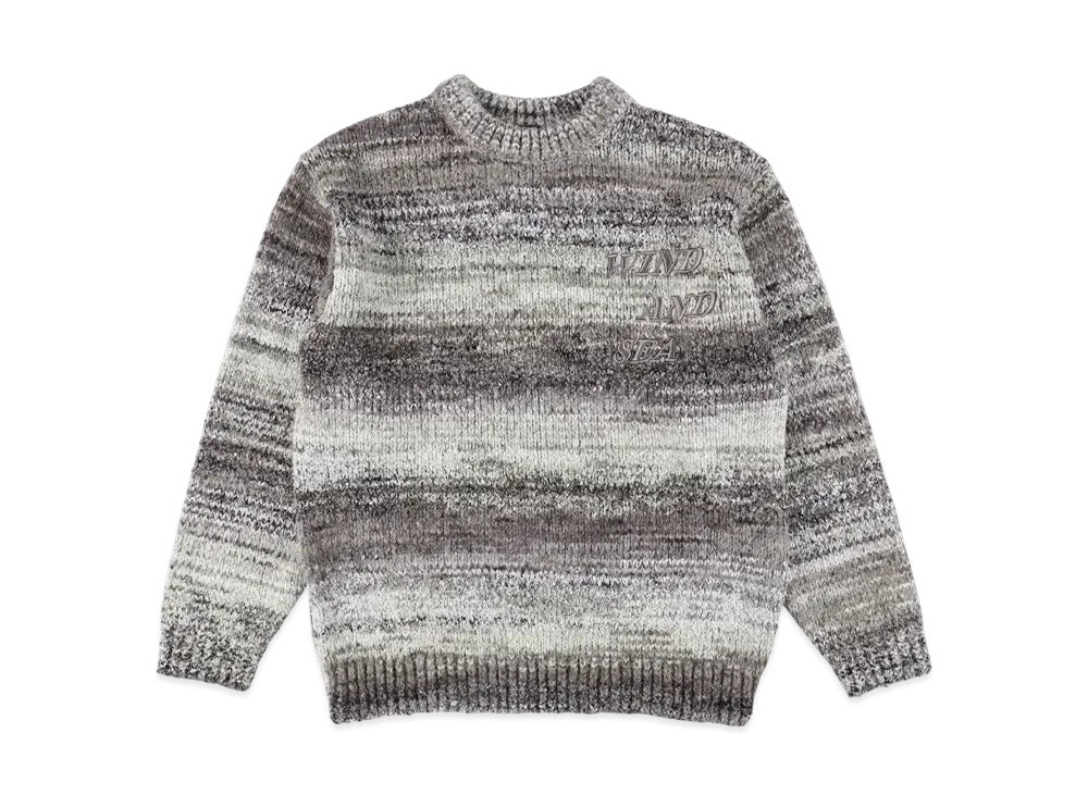 WIND AND SEA Boucle Logo Knit "Gray"