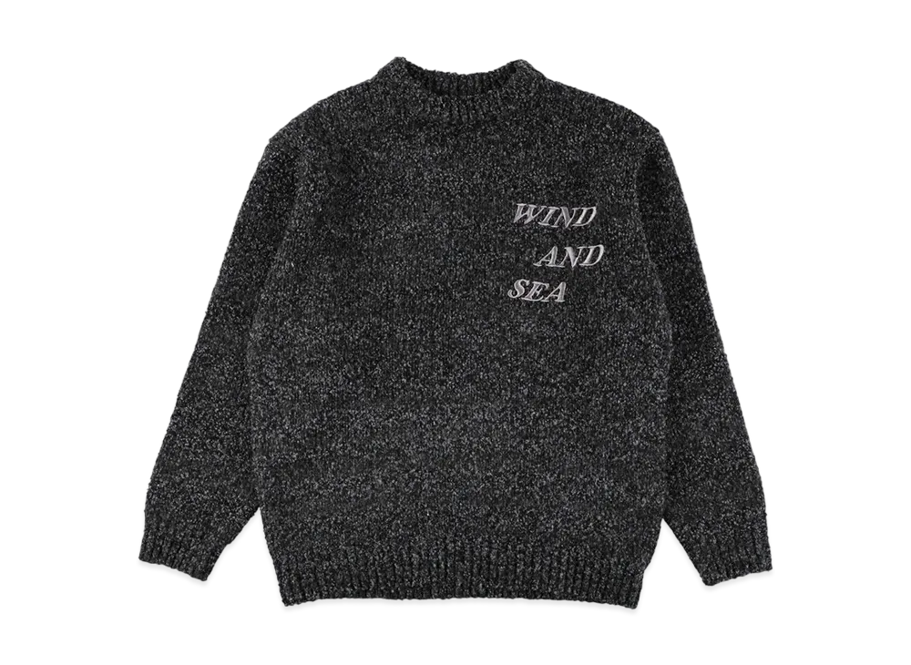 WIND AND SEA Boucle Logo Knit "Black"