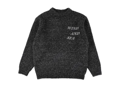 WIND AND SEA Boucle Logo Knit "Black"