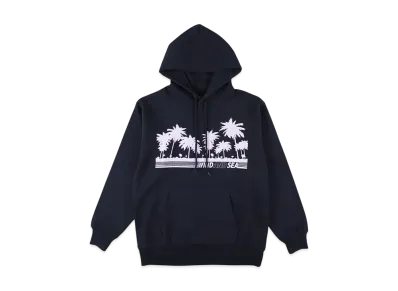WIND AND SEA Palm Tree Logo Hooded Sweatshirt "Navy"
