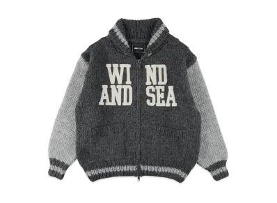 WIND AND SEA Patch Logo Cowichan Jacket "Gray"