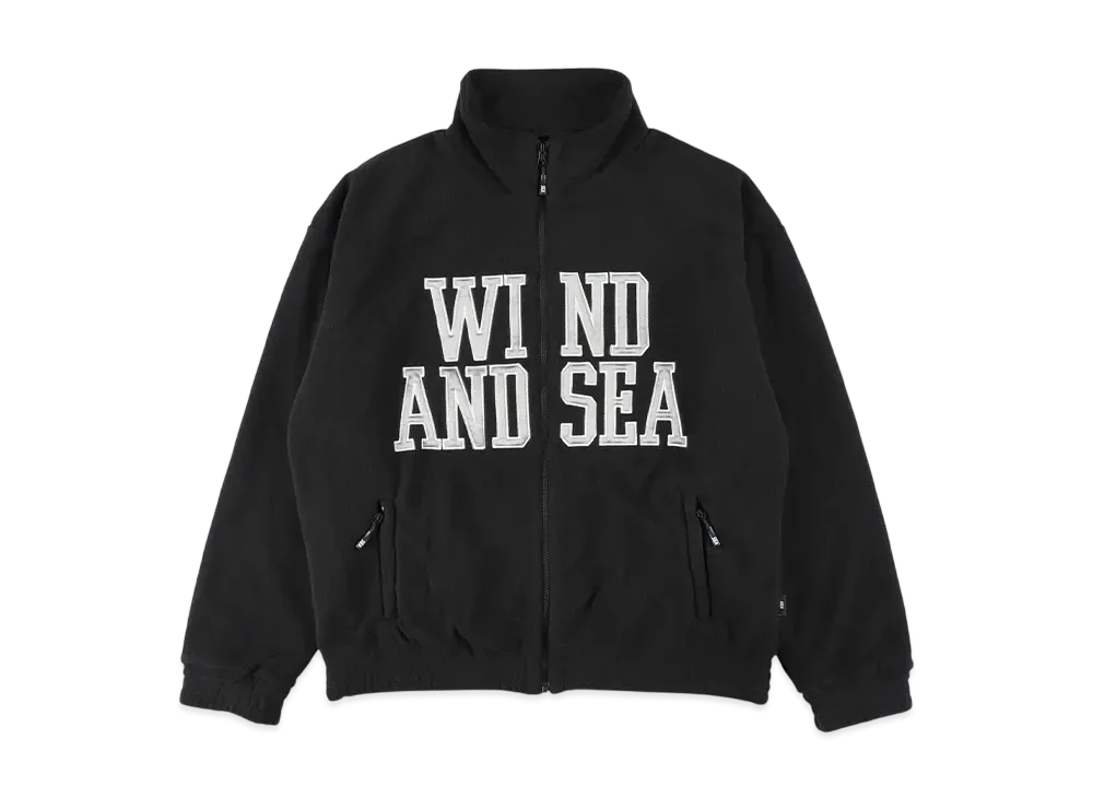 WIND AND SEA Patch Logo Fleece Jacket "Black"