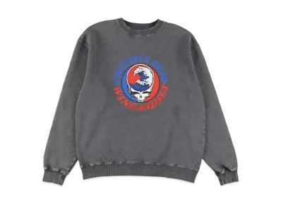 WIND AND SEA x Grateful Dead Sulfer CrewNeck Sweatshirt "Chacoal"
