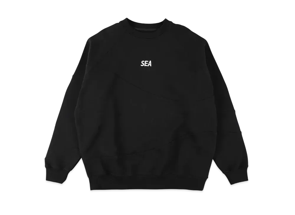 WIND AND SEA Switching Crew Neck Sweat Shirt "Black"