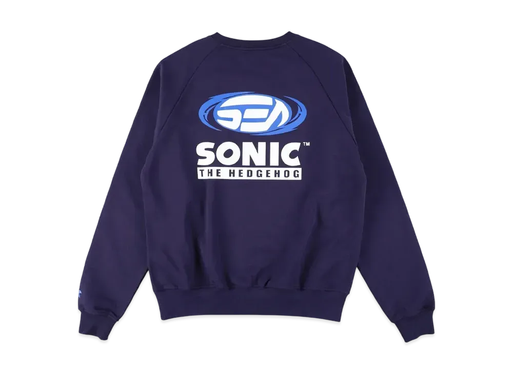 WIND AND SEA x Sonic The Hedgehog Raglan Sleeve Crewneck Sweatshirt "Navy"