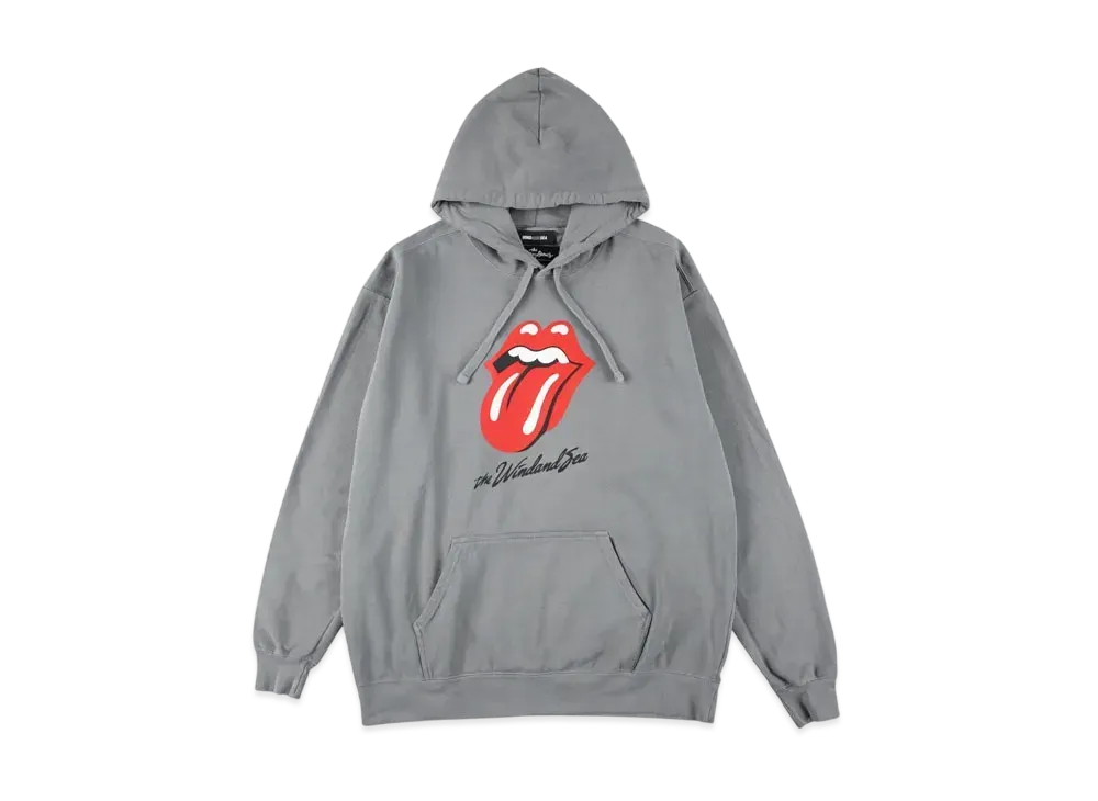 WIND AND SEA x The Rolling Stones Tongue Hooded Sweatshirt "Chacoal"