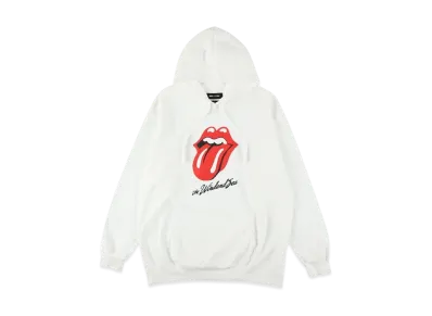 WIND AND SEA x The Rolling Stones Tongue Hooded Sweatshirt "White"
