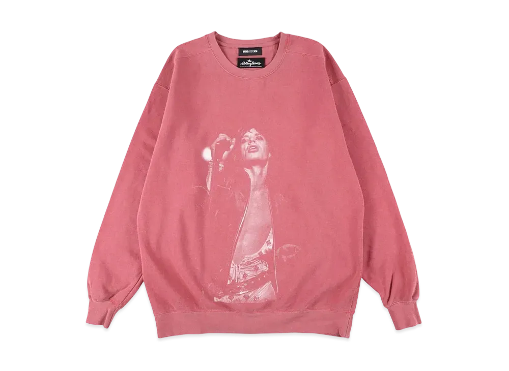 WIND AND SEA x The Rolling Stones MIck Jagger Crewneck Sweatshirt "Crimson"