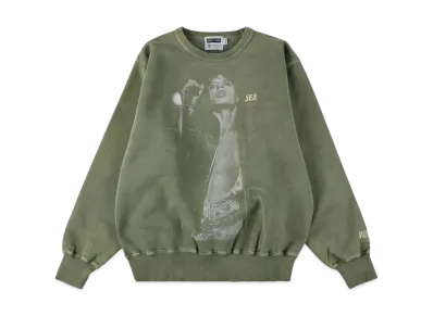 WIND AND SEA x The Rolling Stones x RWC Crewneck Sweatshirt "Olive"