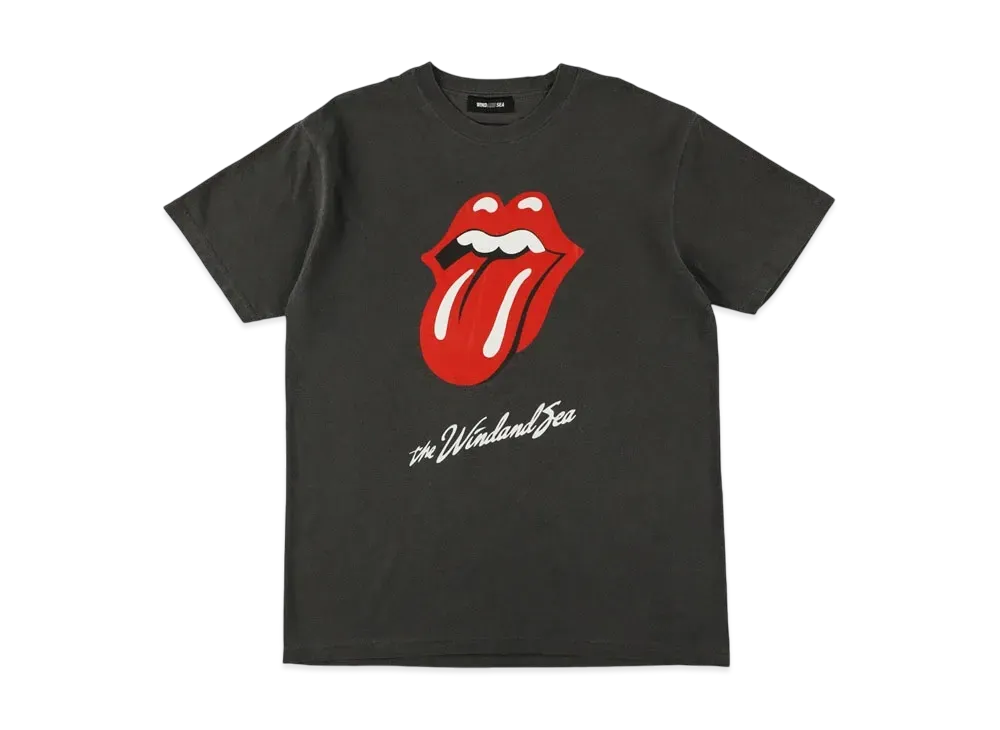 WIND AND SEA x The Rolling Stones Tongue S/S Tee "Black"