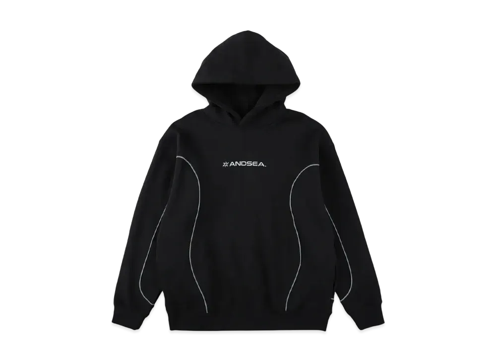 WIND AND SEA Piping Hooded Sweatshirt "Black"