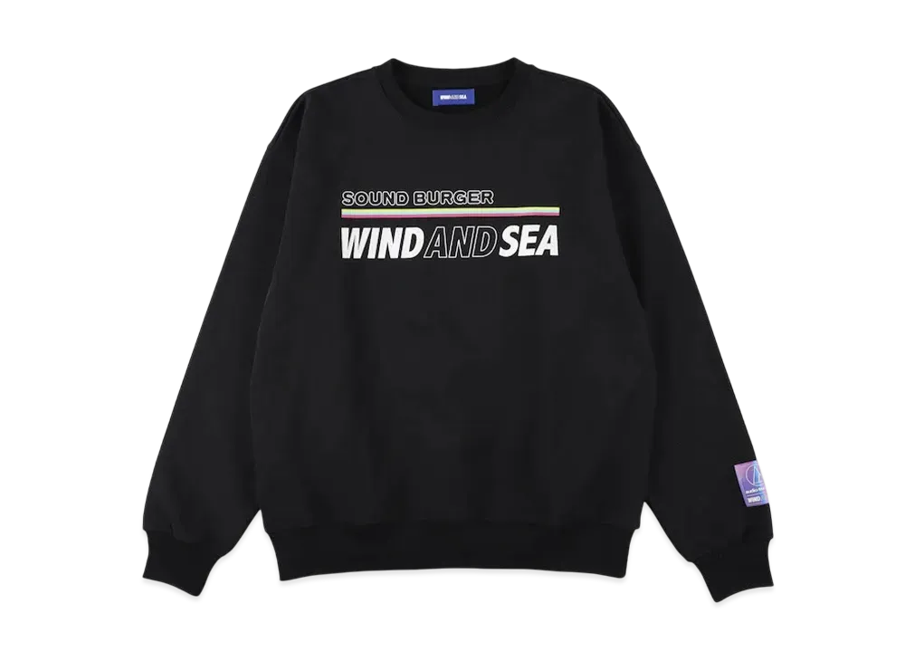 WIND AND SEA x Sound Burger Crewneck Sweatshirt "Black"