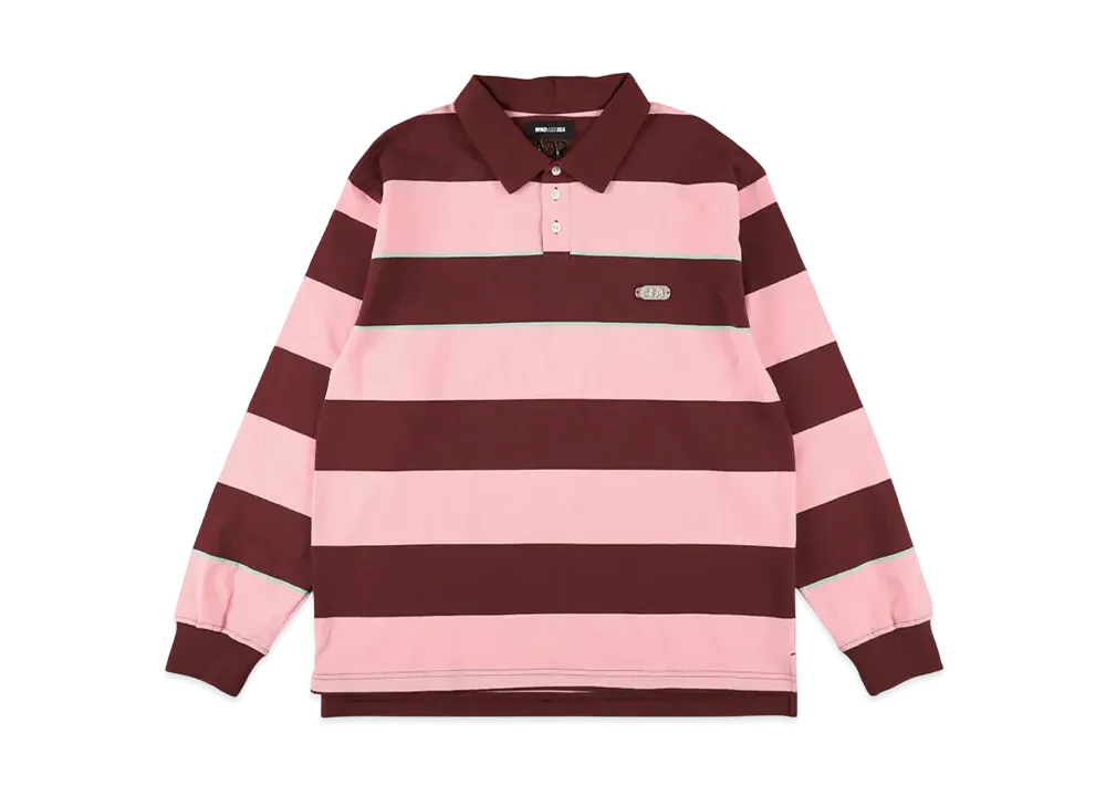 WIND AND SEA Border Rugger Shirt "Burgundy"