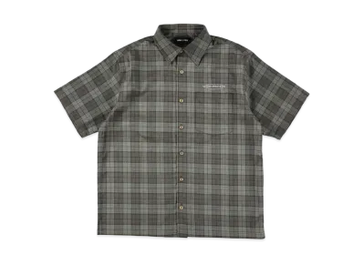 WIND AND SEA Patched Plaid S/S Shirt "BlueGray"