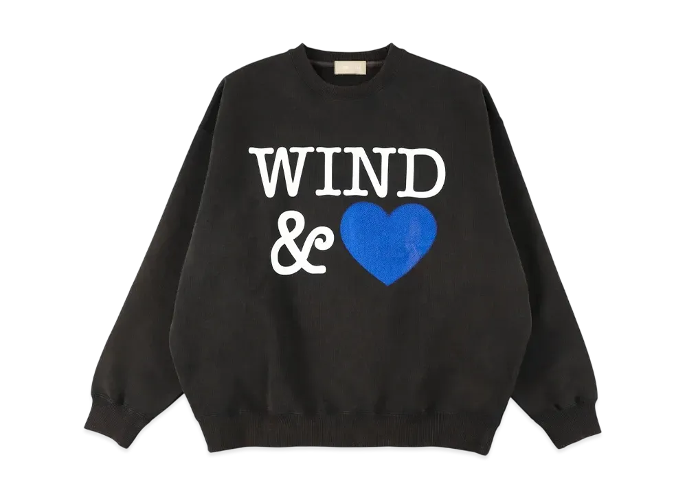 WIND AND SEA Crewneck Sweatshirt(Heart) "Black"