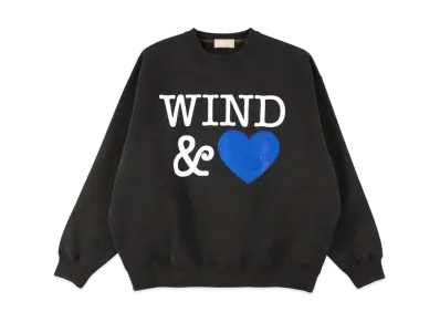 WIND AND SEA Crewneck Sweatshirt(Heart) "Black"