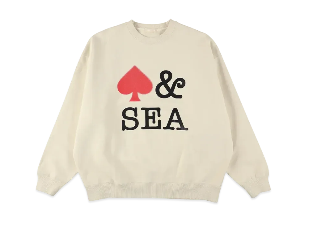 WIND AND SEA Crewneck Sweatshirt(Spade) "Ivory"