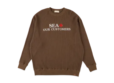 WIND AND SEA Waffle Crewneck Shirt "Brown"