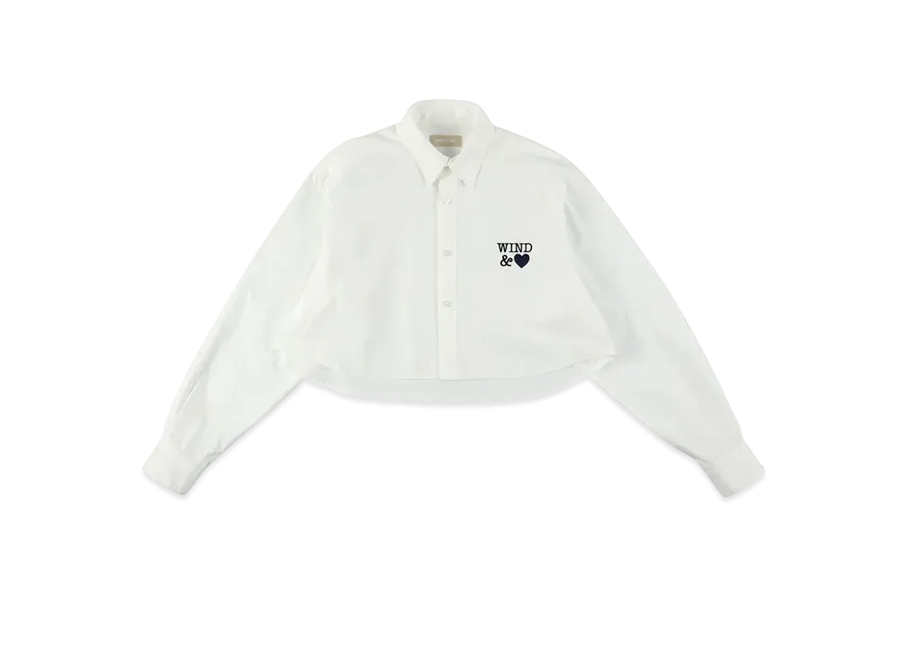 WIND AND SEA Cropped Shirt "White"