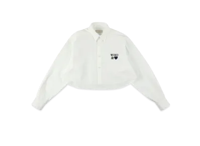 WIND AND SEA Cropped Shirt "White"