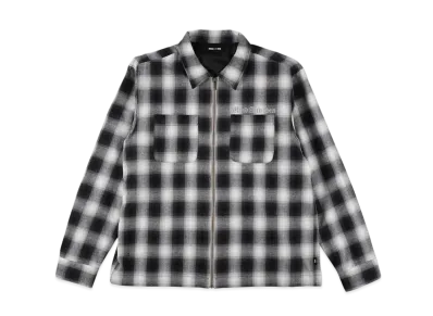 WIND AND SEA Plaid Pattern Zip Shirts "Black"