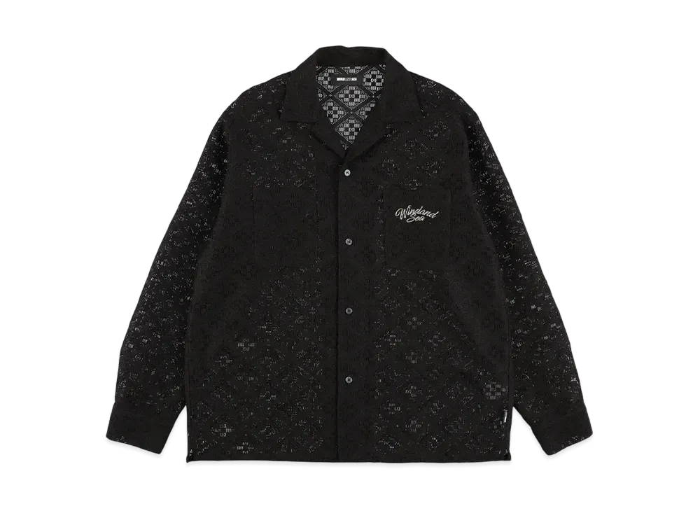 WIND AND SEA Crochet L/S Shirts "Black"
