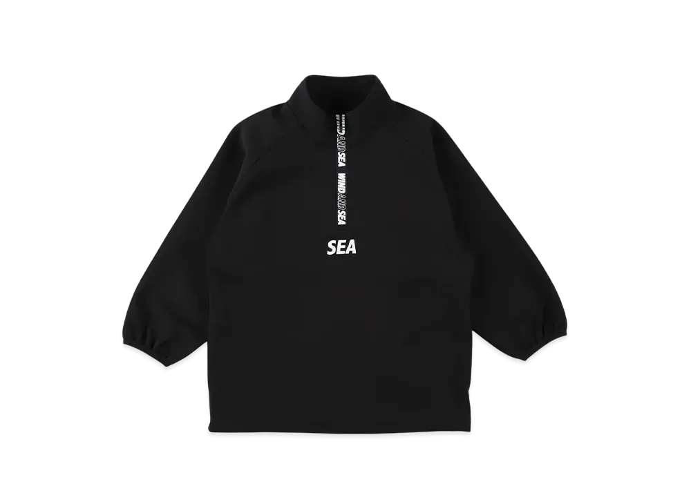 WIND AND SEA ES_Tech Cardbord Half Zip Shirt (Child) "Black"