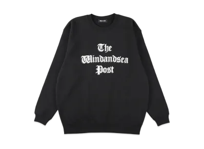 WIND AND SEA The Windandsea Post Crewneck Sweatshirt "Black"