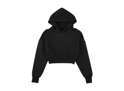 WIND AND SEA Cozy Cropped Hooded Sweatshirt(Ladies) "Black"