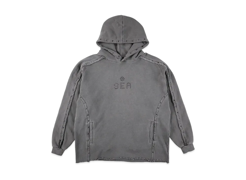 WIND AND SEA Sulfer Acid C-Off Hooded Sweatshirt "Chacoal"