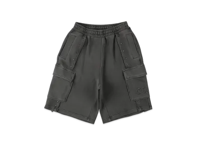 WIND AND SEA Sulfer Acid Studs Sweat Short "Charcoal"