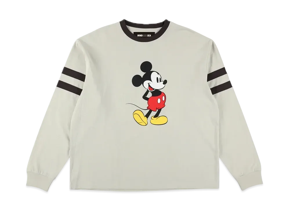 WIND AND SEA x Disney Mickey Line LS Tee "White"