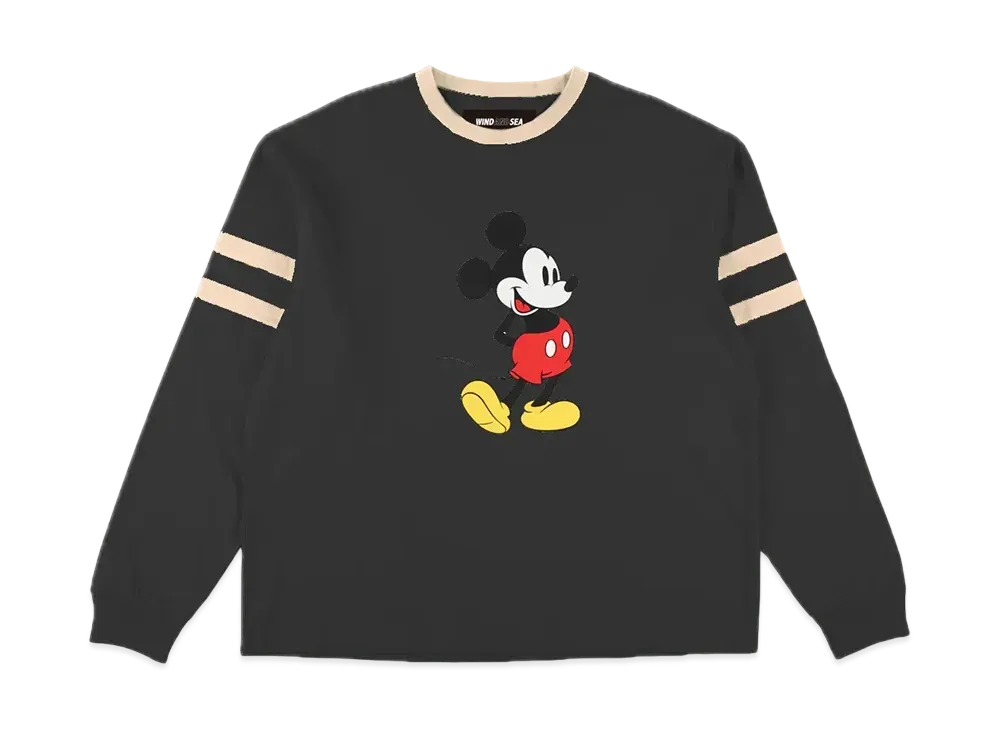 WIND AND SEA x Disney Mickey Line LS Tee "Black"