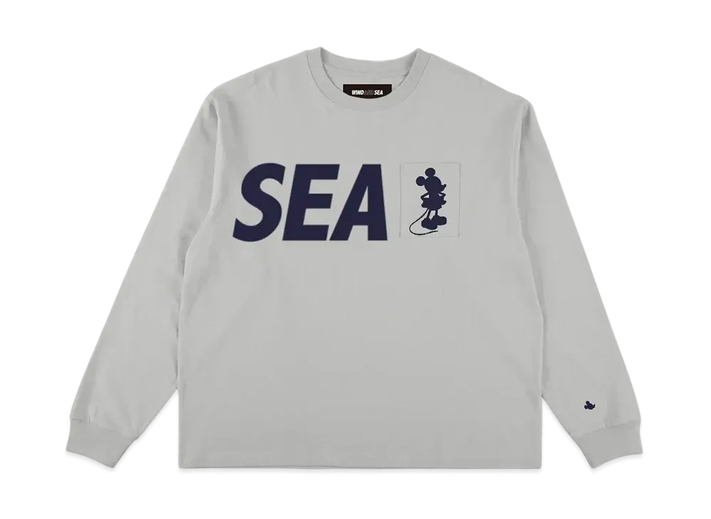 WIND AND SEA x Disney Mickey Pocket Silhouette LS Tee 