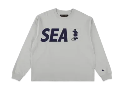 WIND AND SEA x Disney Mickey Pocket Silhouette LS Tee "Gray"