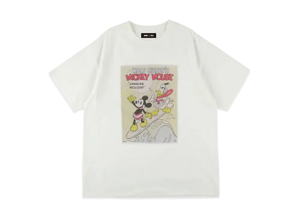 WIND AND SEA x Disney Mickey Donald Surfing SS Tee "White"