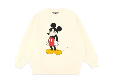 WIND AND SEA x Disney Mickey Angry Sweat Shirt "White"