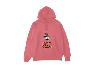 WIND AND SEA x Disney Minnie Front Pocket Hooded Sweat Shirt "Pink"