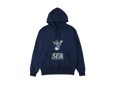 WIND AND SEA x Disney Donald Front Pocket Hooded Sweat Shirt "Blue"