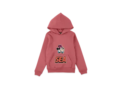 WIND AND SEA x Disney Minnie Front Pocket Hooded Sweat Shirt Kids "Pink"
