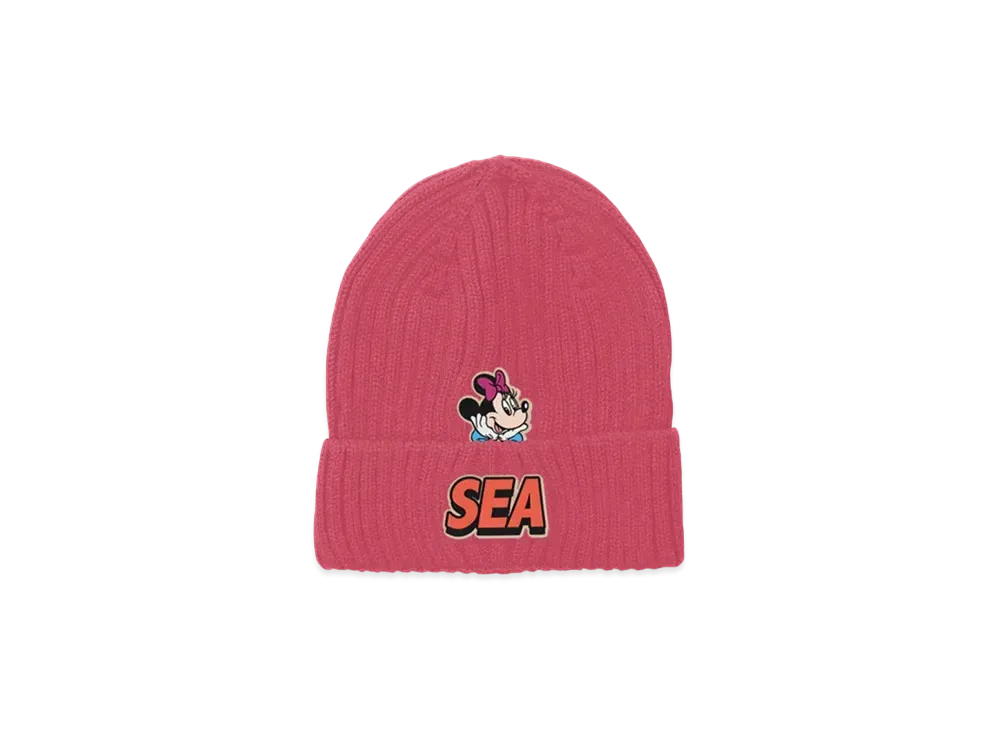 WIND AND SEA x Disney Minnie Patch Beanie "Pink"